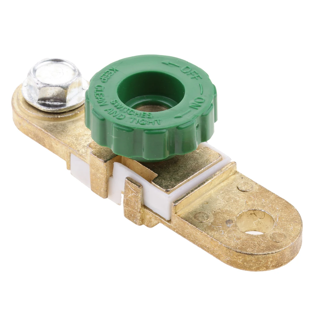 

Universal Battery Disconnect Isolator Cut Off Switch Green Wheel Quick Shut