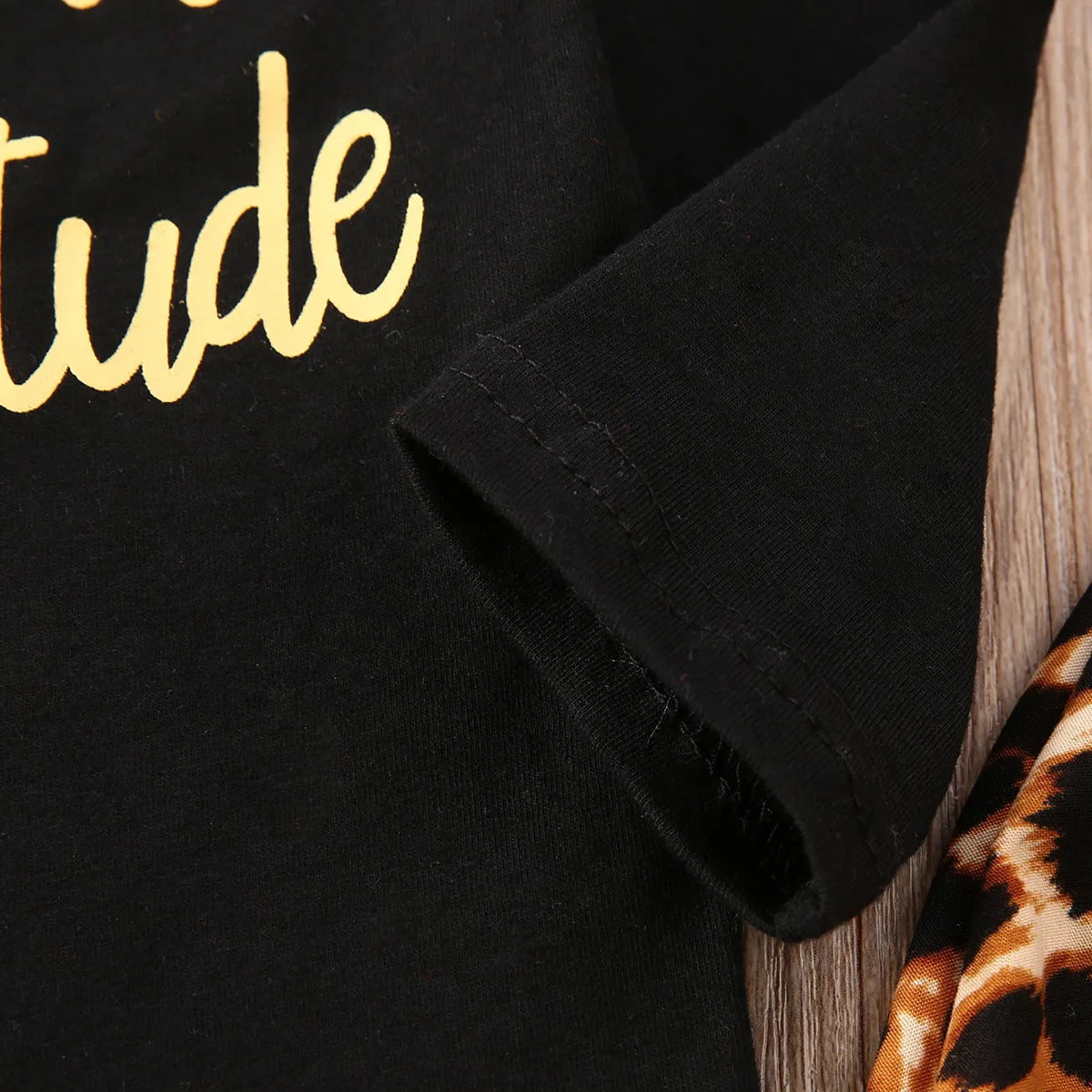 

AU Toddler Baby Girl 0-3M Autumn Clothes Letter Tops+Leopard Pants Outfits Set