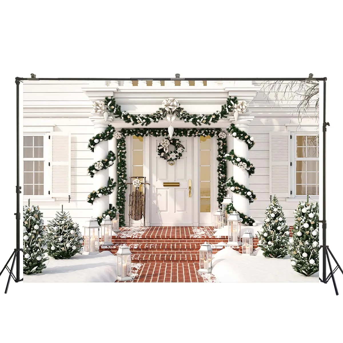 HUAYI европейская архитектура Рождественское украшение портрет девушки и мальчика