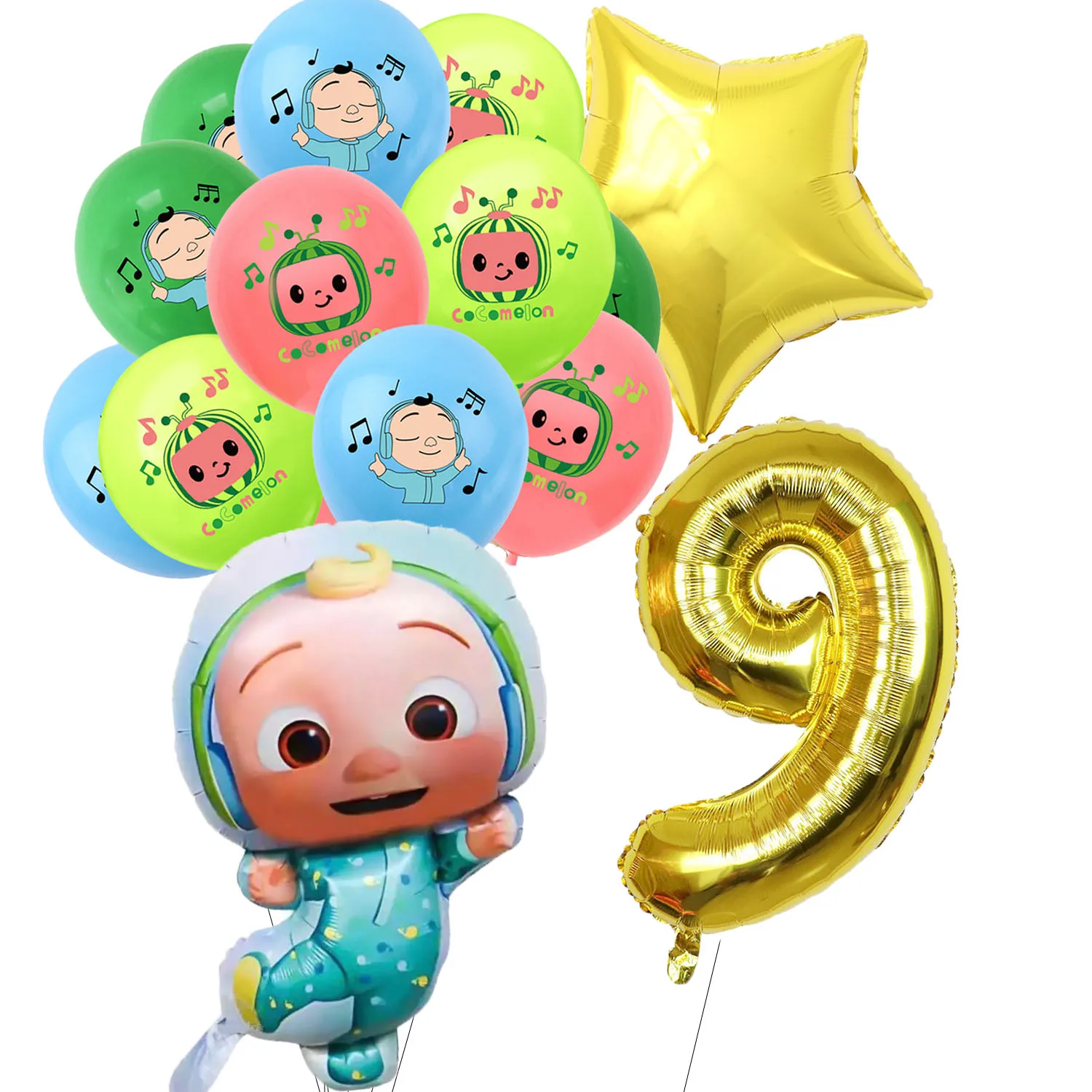 

Cocomelon 1st Balloons for Kids Happy Birthday Baby Shower Hot TV Show Cocomelon 32inch Number Balloons Set Party Decorations