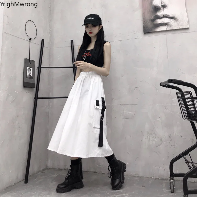 Свободная широкая трапециевидная боковая лента с высокой талией однотонная