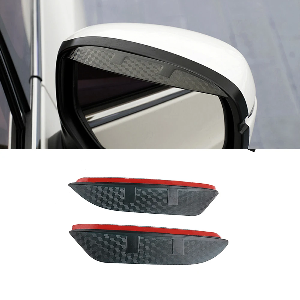 

For Honda Odyssey 2001-2021 2pcs Car Side Rear View Mirror Rain Visor Carbon Fiber Texture Eyebrow Sun Shade Snow Guard Cover