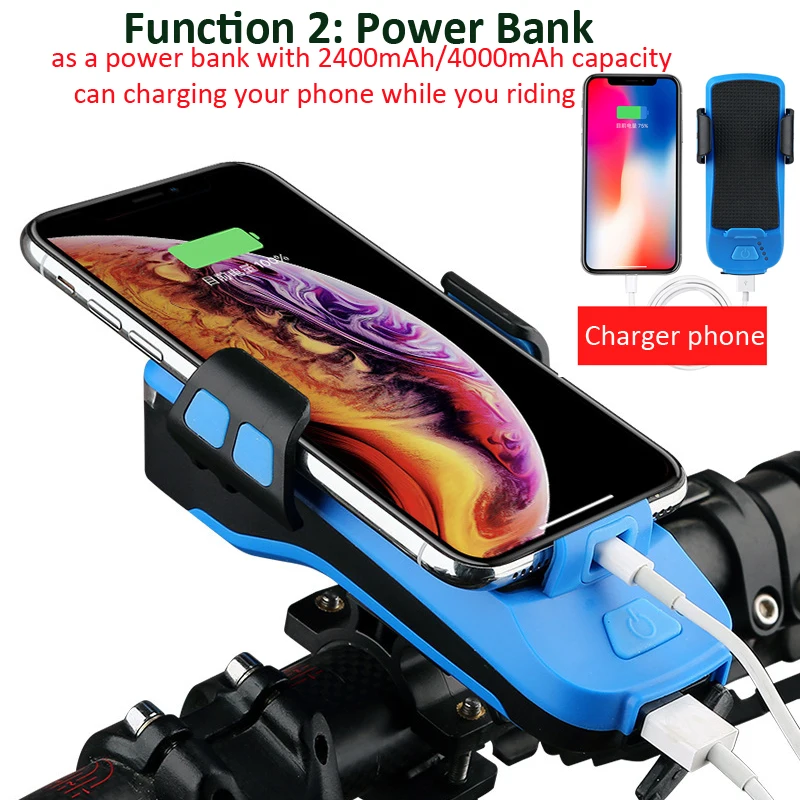 4 в 1 велосипедный держатель для велосипеда свет руль мобильный телефон стенд