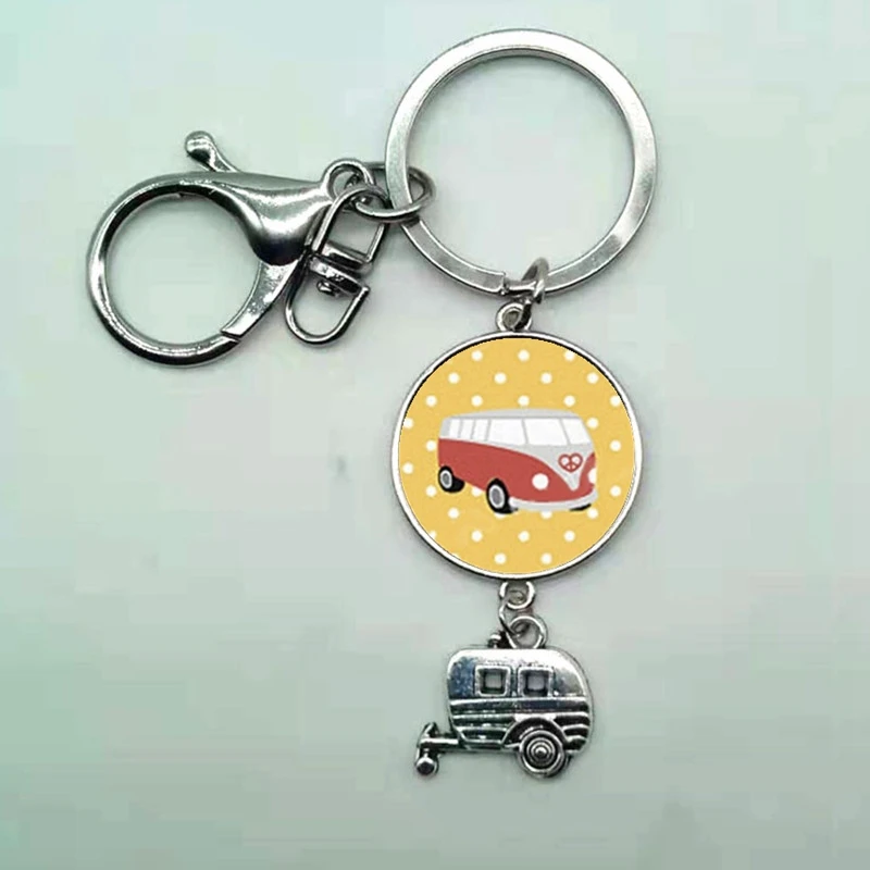 Счастливый кемпинг милый фургон мой дом на колесах автомобиль ключ дорожный знак