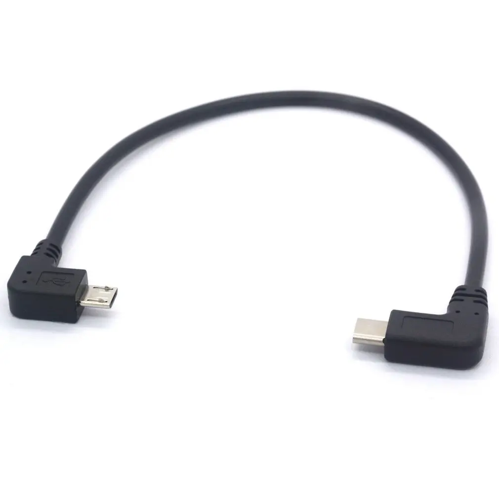 Фото Кабель Type C-Micro USB 90 градусов Мужской адаптер-конвертер Электроника Кабель Type C-Micro USB 90 градусов Мужской адаптер-конвертер Электроника