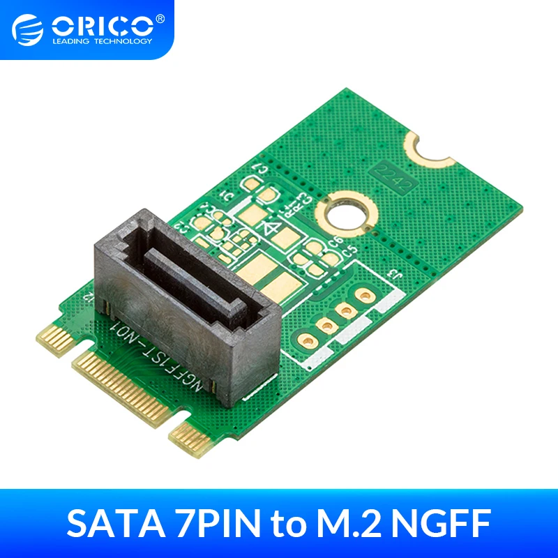 ORICO SATA к M.2 адаптер NGFF 7PIN SSD твердотельный жесткий диск 22X40 размер поддержка