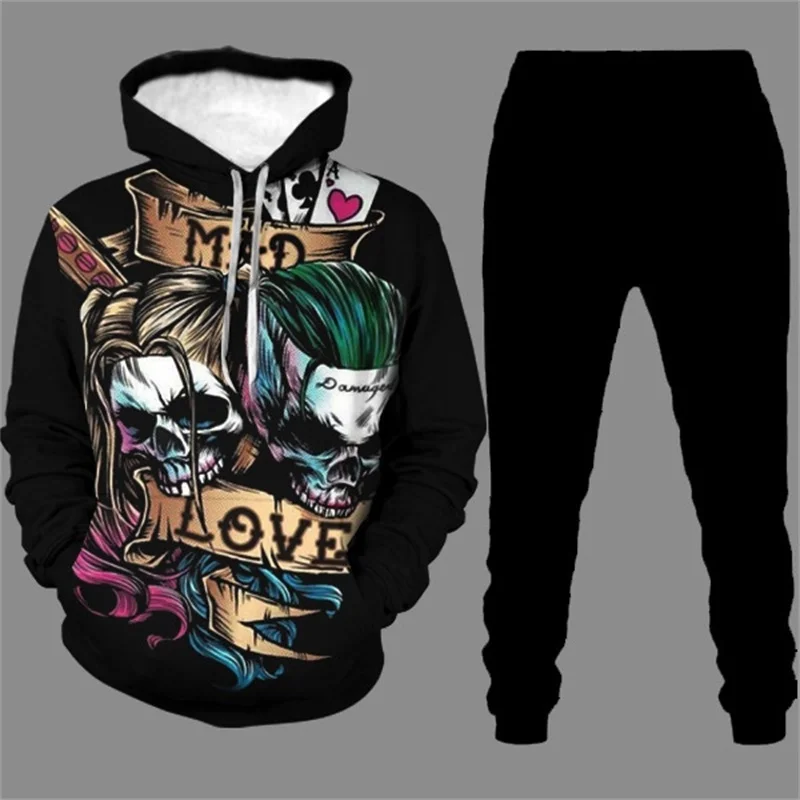 

2020 Fahion Hot New Men's 3D Hoodie Set 3D Print Fashion Fine Pattern Full Set Clothing Men's Outdoor Leisure Hoodie Sets