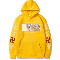tokyo revengers hoodies mikey eyes print solid oversized pullovers sweatshirts unisex casual hooded streetwear sweater 2021 top