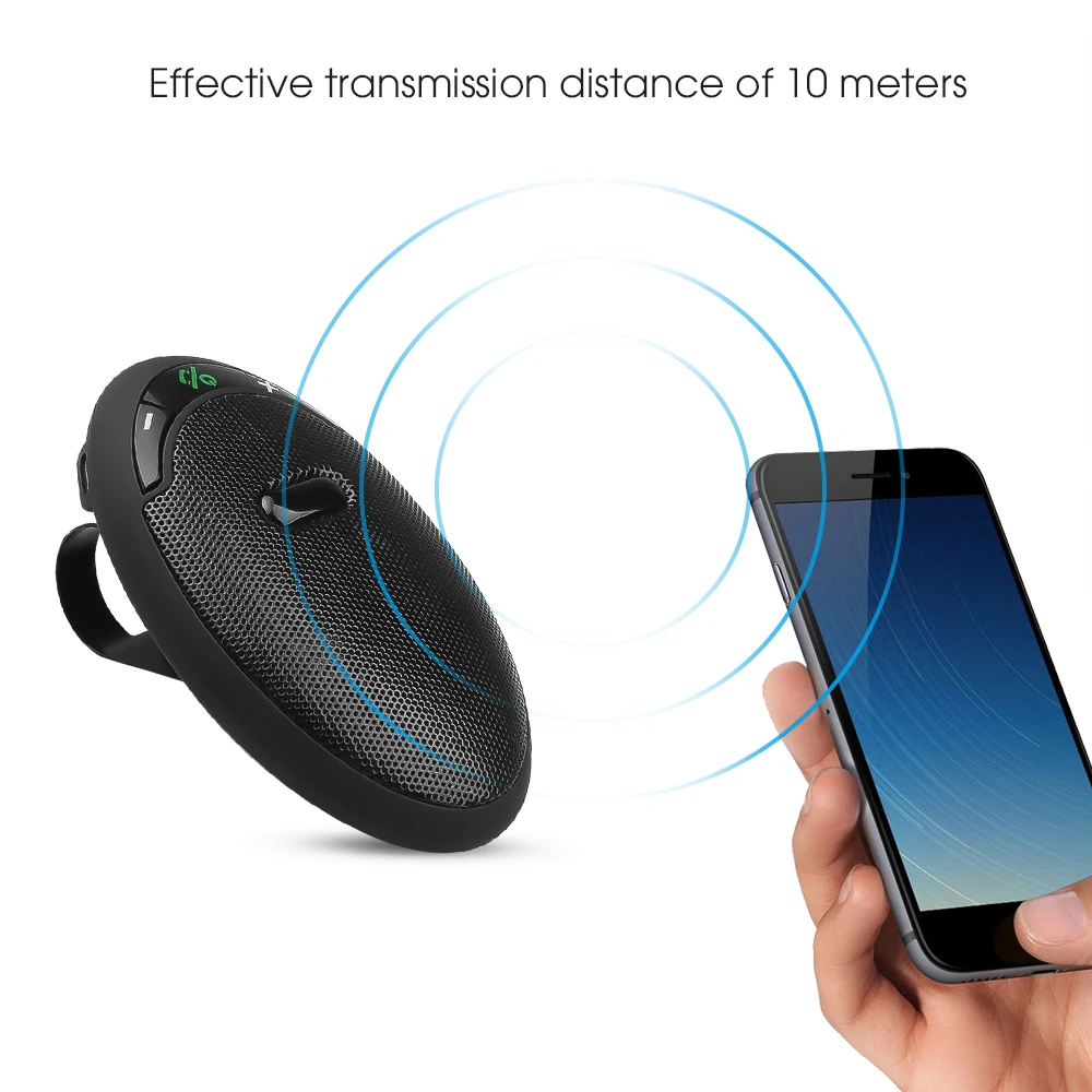 Беспроводной солнцезащитный козырек клип громкой связи Bluetooth приемник Bluetooth автомобильный комплект для автоматический динамик телефон солнцезащитный козырек клип MP3 музыкальный плеер