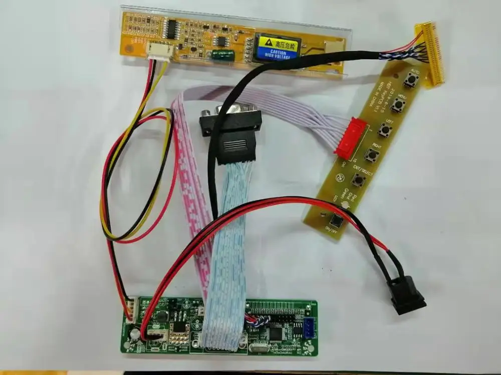 

Плата контроллера VGA Yqwsyxl для ЖК-экрана 10,1-23 дюйма, с кабелем VGA и кабелем постоянного тока