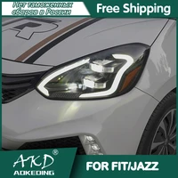 for car honda fit gr9 headlights 2020 2022 drl day running light led bi xenon bulb fog lights car accessory jazz head lamp
