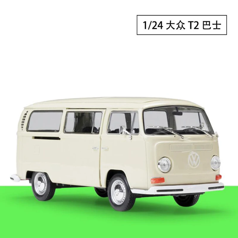 1/24 масштаб моделирование Volkswagen 1972 T2 автобус сплав литья под давлением