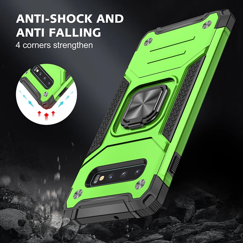 Heavy Duty С Подставкой Магнитные наклейки для авто защитный чехол подставка Samsung Galaxy