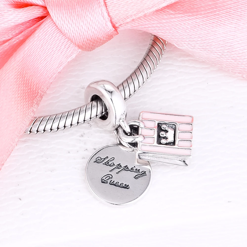 Фото Подвеска из стерлингового серебра 925 пробы мягкая Розовая эмаль - купить