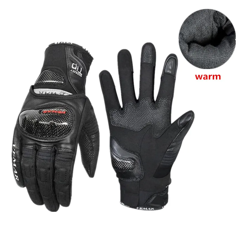 

Leather Motorcycle gloves winter warm waterproof gloves outdoor riding camouflage gloves moto touch screen gloves Guantes Moto