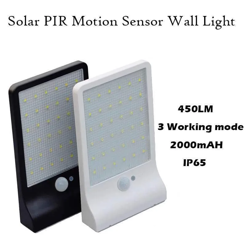 

Newest 450LM 48 LED Waterproof Solar Power Street Light Garden Security Lamp PIR Lamps Sensor Motion