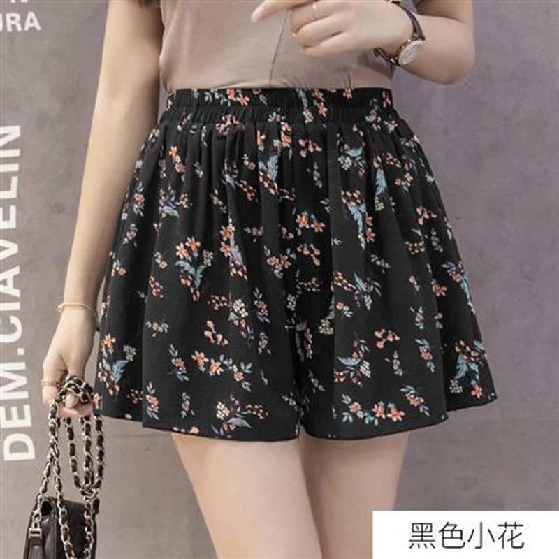 

New they girl in code printing culottes leisure big tall waist loose ms wide-legged pants cool air outside the shorts to wear sm