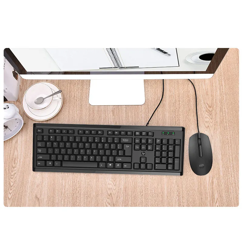 

Original HP Keyboard Mouse Combos KM10 104 Keys Gaming &Office Computer Laptop Mice Black Ergonomics USB Wired Keyboard Freeship