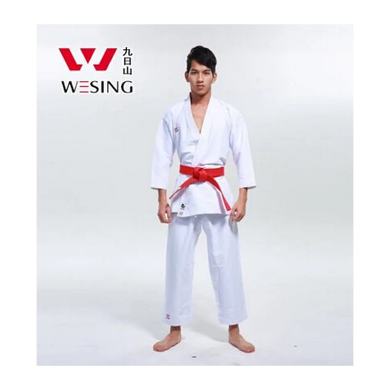 Wesing карате взрослые мужской женский ребенок дети белый дышащая хлопковая форма