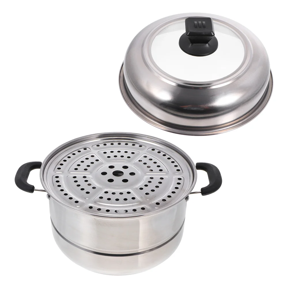 

1Pc Creative Cookware Home Soup Pot Double-layer Kitchen Pot Steaming Pot