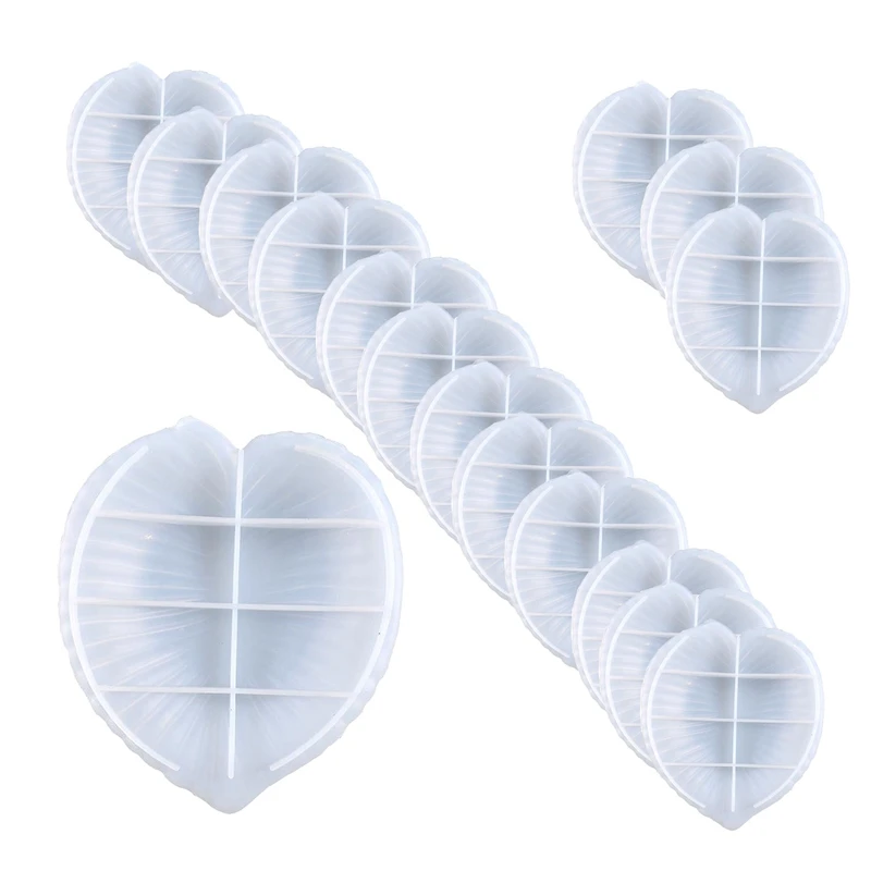 

16Pcs Leaf Disc Fruit Snack Storage Silicone Diy Crystal Glue Mold
