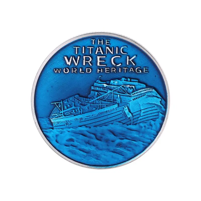 Titanic остаточная оболочка памятная монета Настольный дисплей украшения ремесла Коллекция монет
