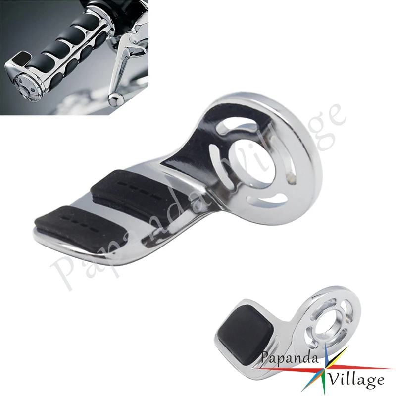 

Chrome and Black Aluminum and Rubber Throttle Control for Comfort Style Grips Cruise Control Assist Motorbike Accessories