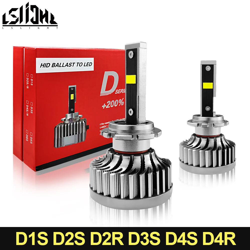 

LSlight D1S светодиодный автомобиль лампа D2S D3S D4S D2R D4R фары лампы D1 D2 D3 D4 CANBUS все-в-одном авто фары Conversion Kit 12V 24V