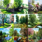 CHENISTORY 5D круглая Алмазная мозаика Diy алмазная живопись для взрослых ручная работа Весенняя живописная картина искусство настенный Декор