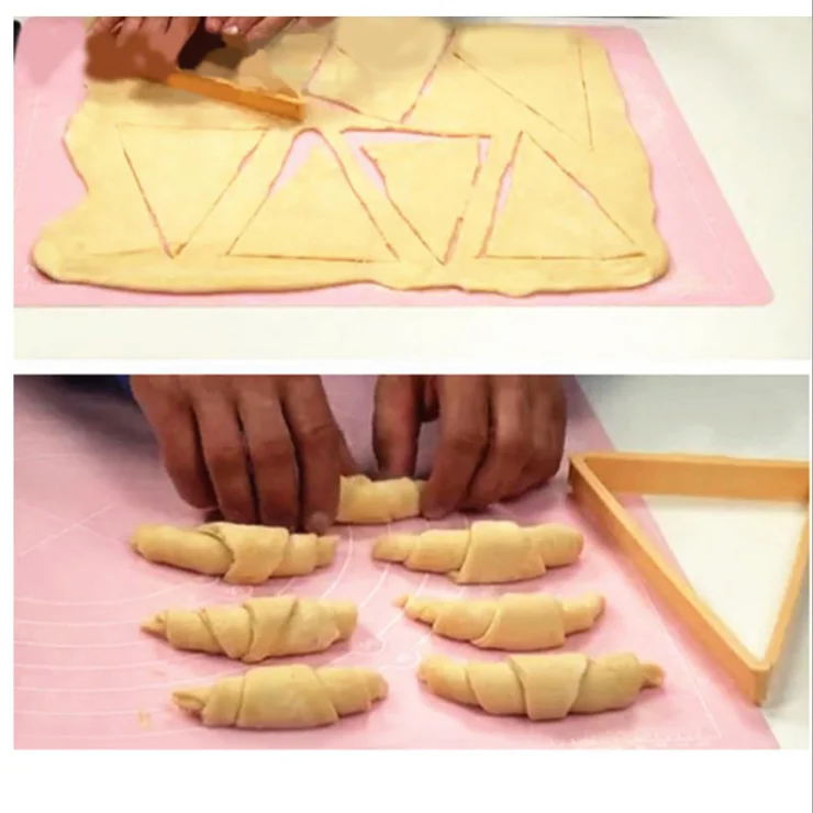Baking Pastry Tools Plastic Croissant Cutter Mold Roll Maker Machine Bread Line Mould Dough Sheet Kitchen Gadgets | Дом и сад