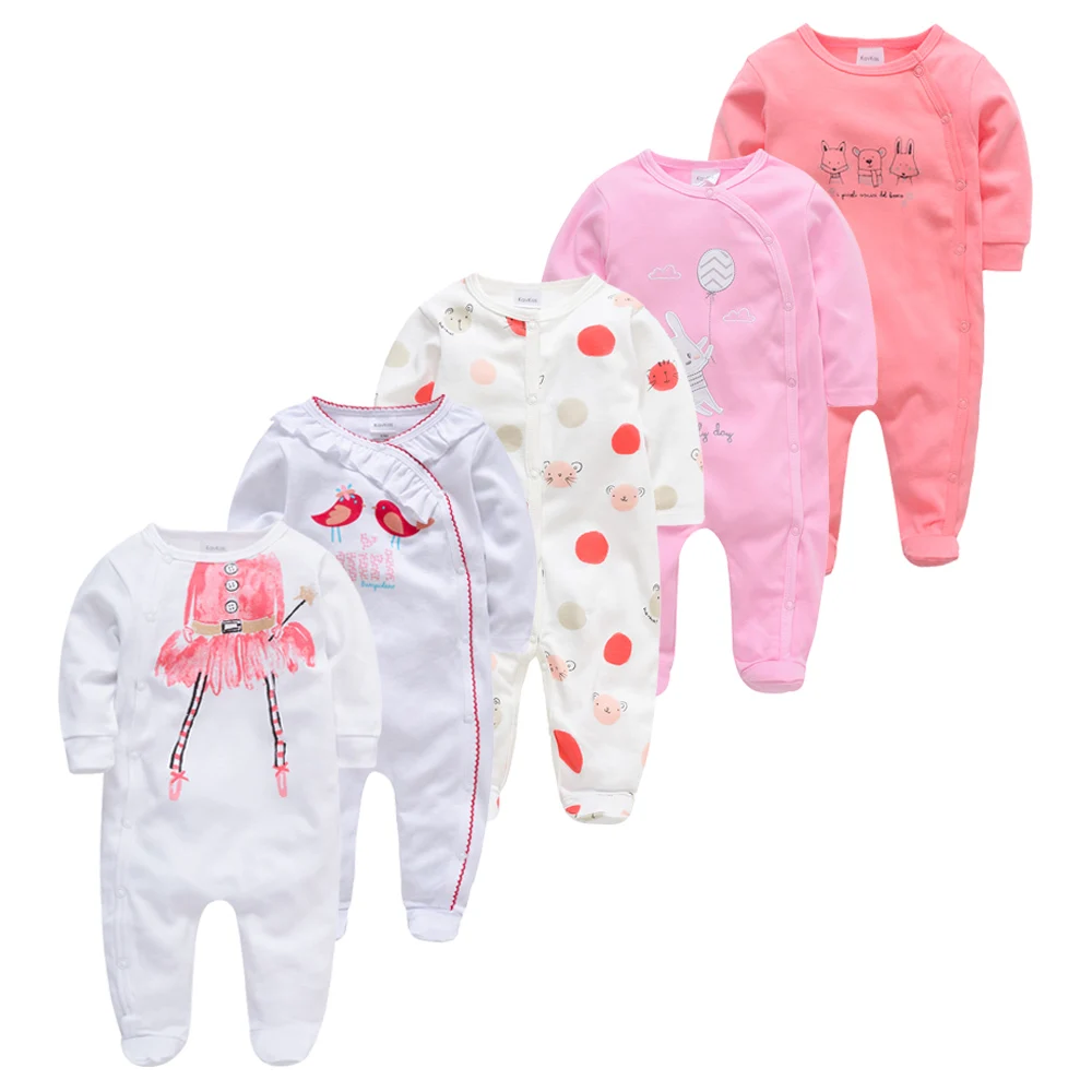 Pijamas para bebé 5 uds. Pijamas para niña bebé fille algodón transpirable suave ropa bebé recién nacido Pijamas bebé Pjiamas
