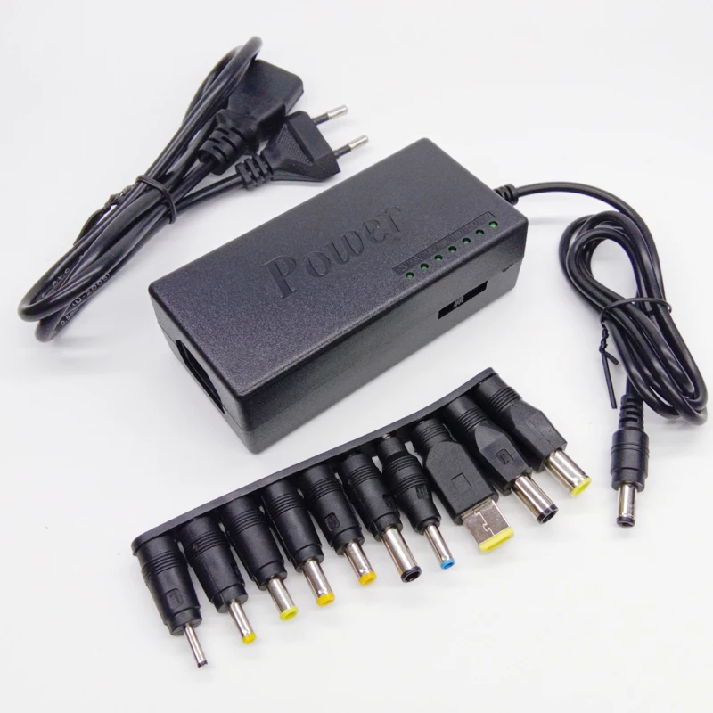 Universal Power Adapter 96W 12V to 24V Adjustable 15V 16V 18V 19V 20V AC Power Supply Portable Charger 10-Tips EU US UK AU plug