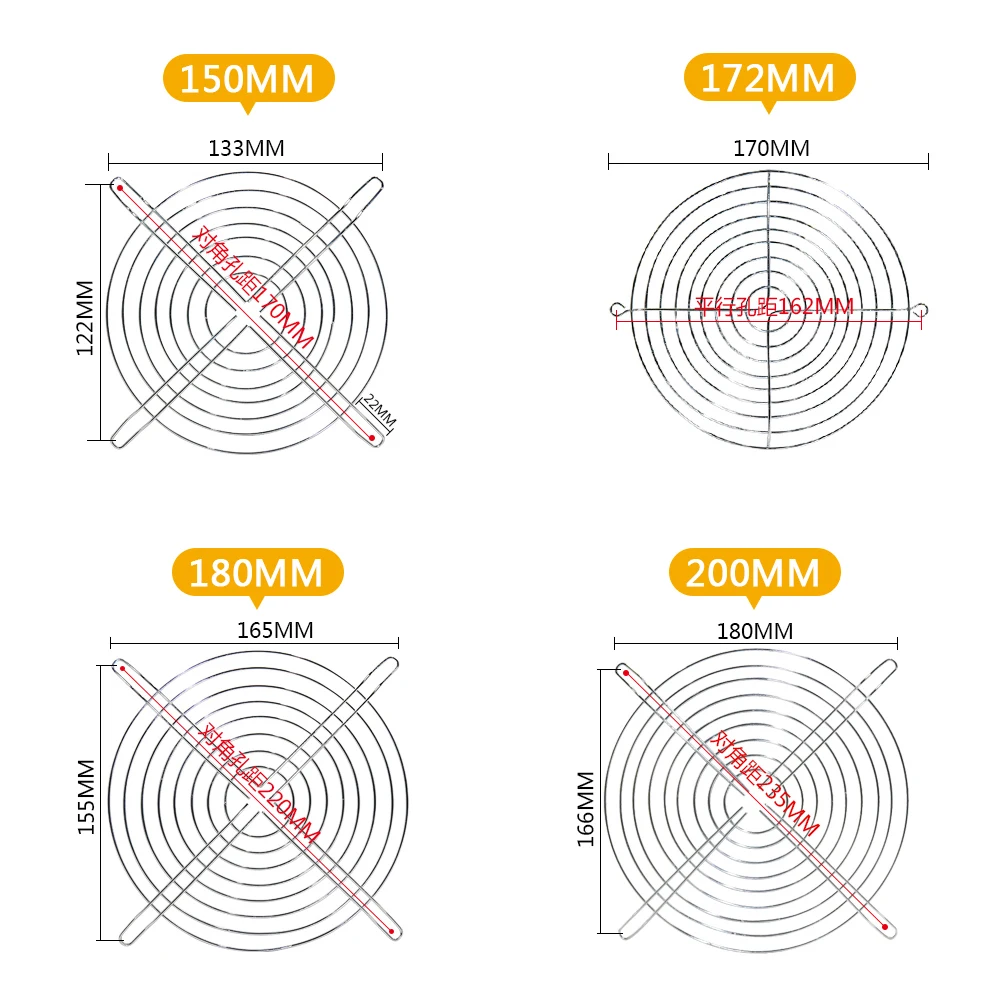 2 шт. металлическая сетка для защиты пальцев Защитная вентилятора гриль 40 мм 50 60 80
