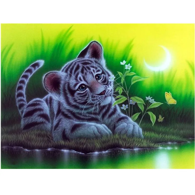 5D алмазная живопись сделай сам вышивка крестиком круглые алмазы милая картина с