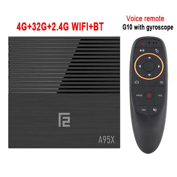 4G 32G 2.4G G10 A95X F2 4K Смарт ТВ приставка Android 9,0 приставка ТВ 4 Гб 64 Гб Amlogic S905X2 2,4G/5G Wifi BT4.2 Голосовое управление пульт дистанционного управления Google ТВ приставка - Цвет: 4G 32G 2.4G G10