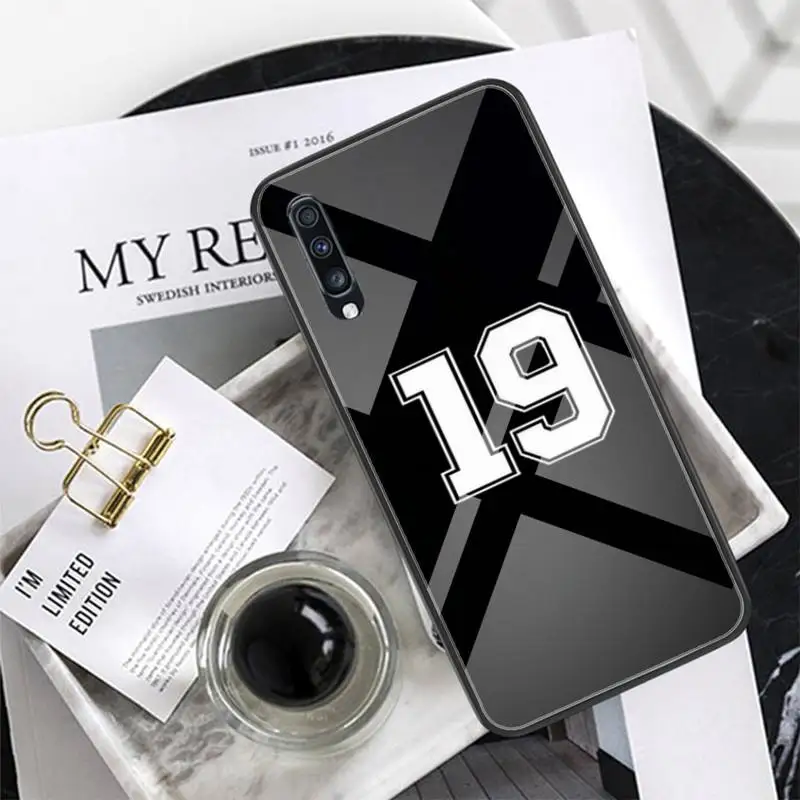 

Basketball clothing Black Number Tempered Glass For XiaoMi 8SE 6 8lite MIX2S Note 3 Redmi Note 7 5 4 Redmi 6A 5Plus 4X
