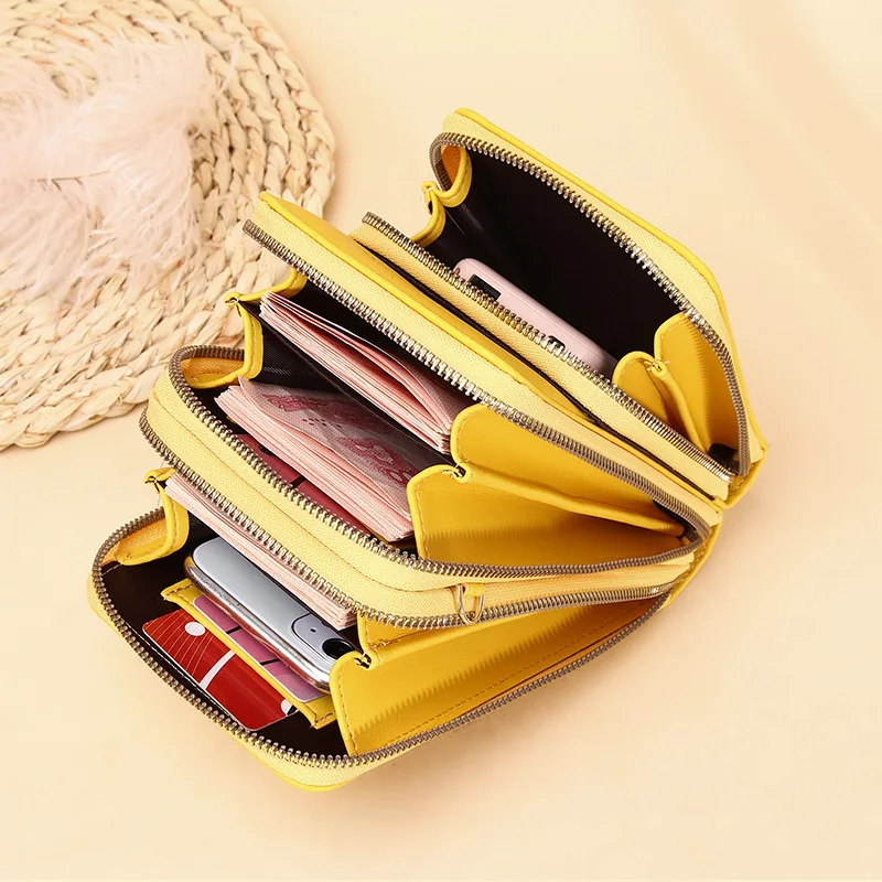 

Designer Small Shoulder Bag For Women Large Capacity Phone Pocket Card Purse Pu Leather Ladies Crossbody Bags Female Messenger