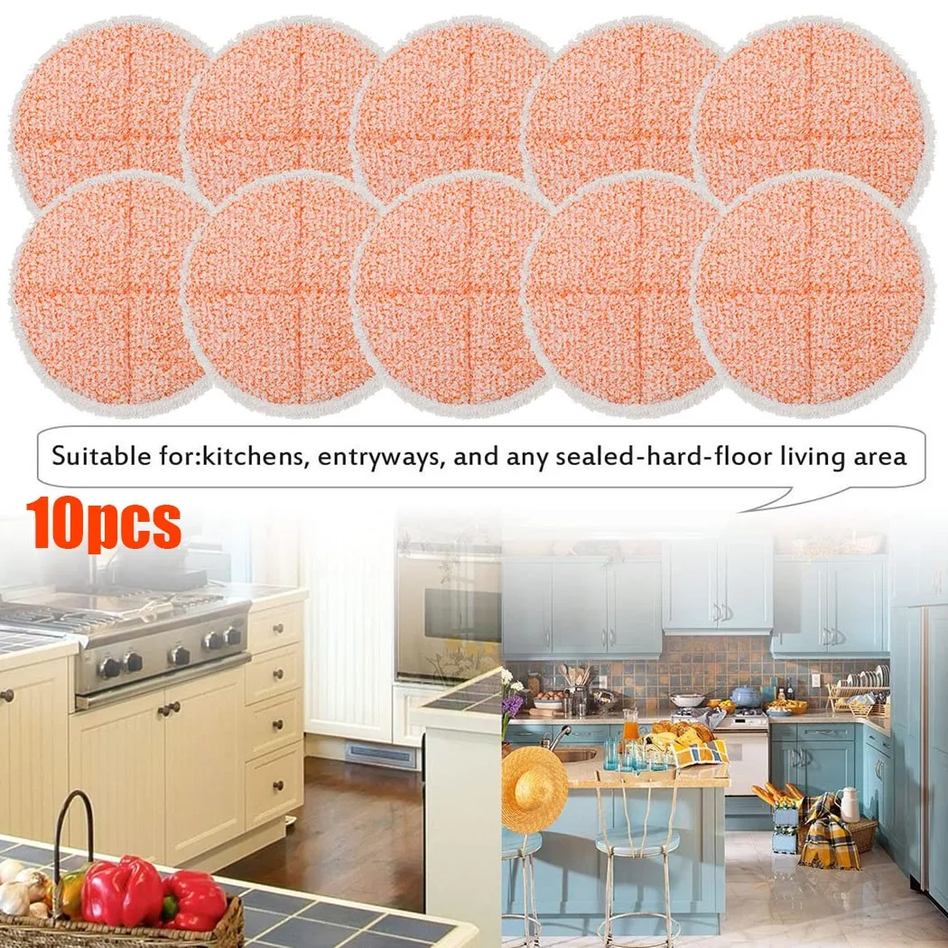 

10pcs Cleaning Cloth Spin Mop Pads Replacement For Bissell Spinwave 2124,2039,2037 Series Sweeper Cleaning Mops Pad Replacement