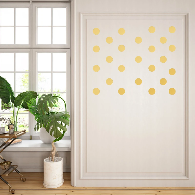 

Gold Polka Dots Wall Sticker Wall Art Decals Removable Kids Children Room Home Decoration Golden DIY Dot Stickers Home Decor