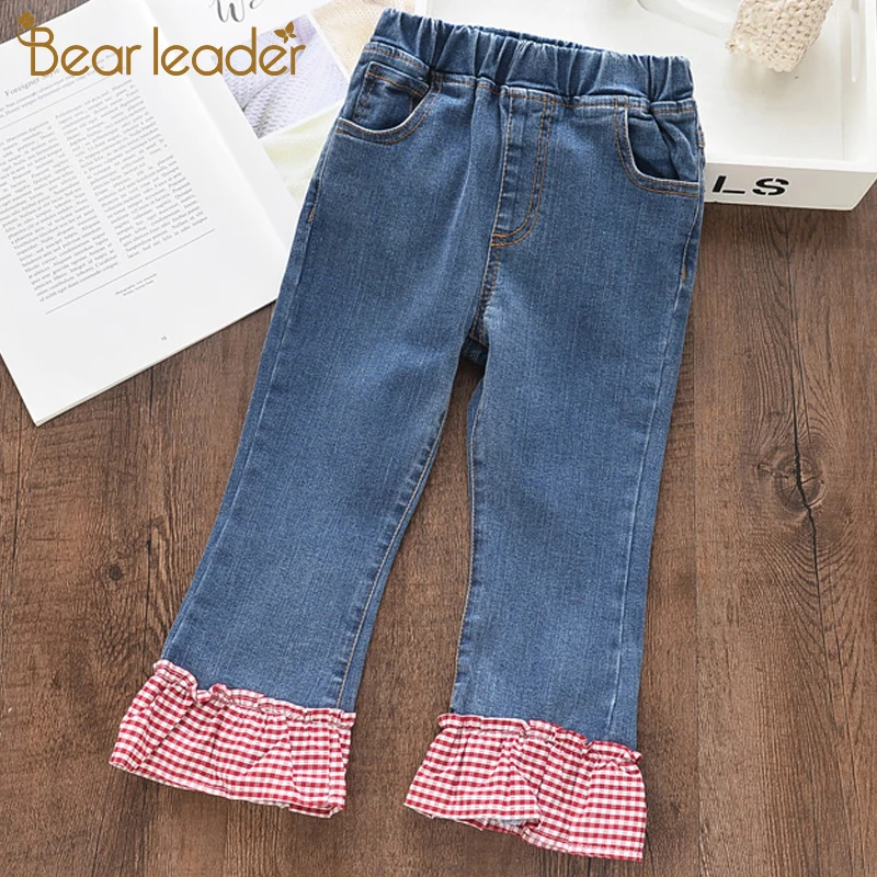 Bear Leader/Детские джинсы для девочек новые весенне летние детские брюки в стиле