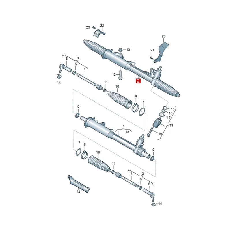 

Car Parts Power Steering Rack For Audi Q7 qu 3.0 TDI AQ7 2013 7L8422063 A