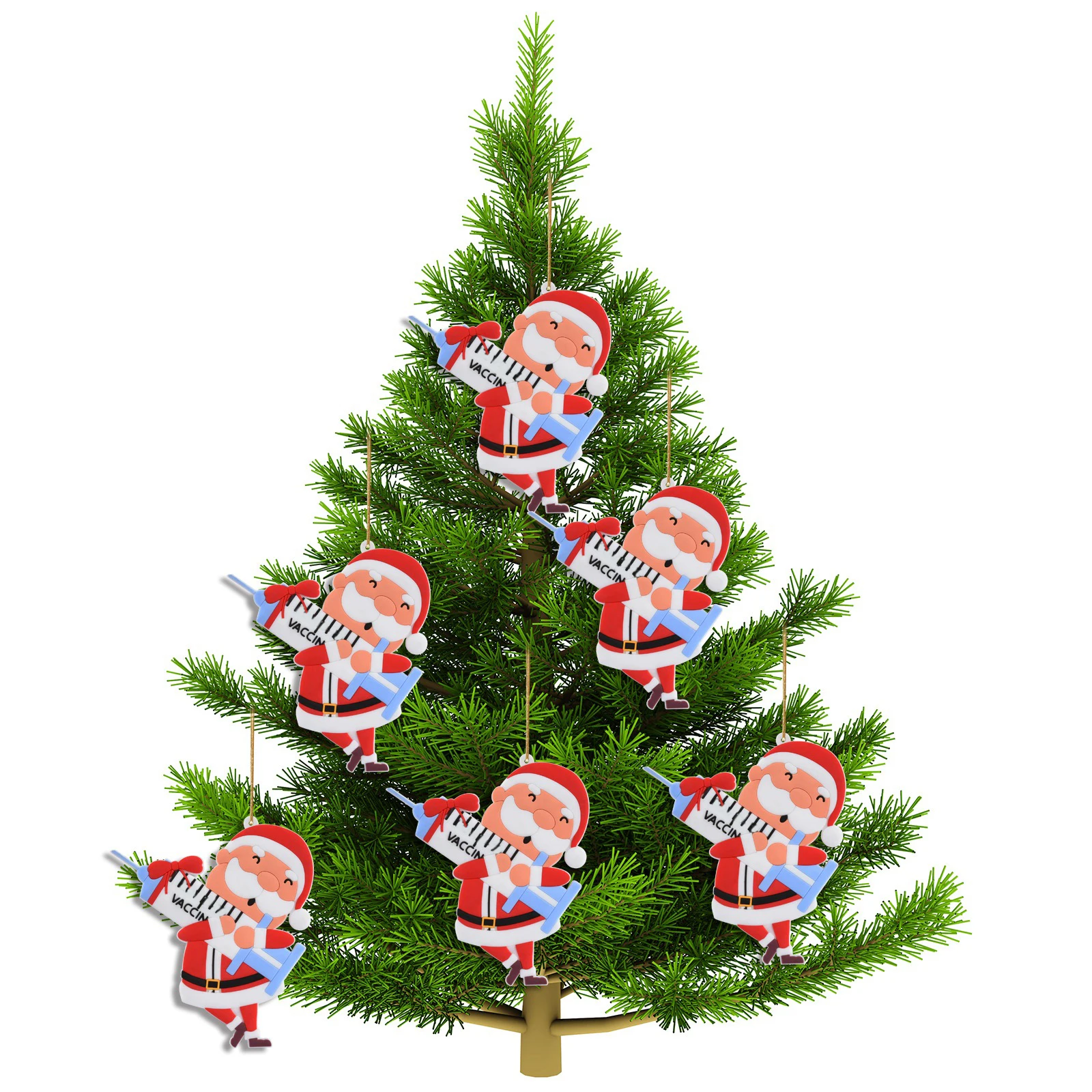 

2022 Christmas Tree Decorations 5pcs Quarantine Personalized Ornaments Cute Snowman New Year 2022 Pendant for Christmas Gift