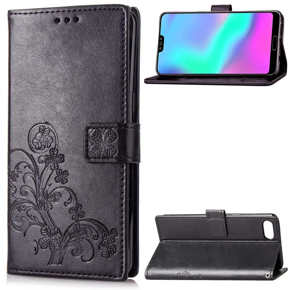 Роскошный флип-кошелек из искусственной кожи для Huawei Honor 10 чехол телефона с