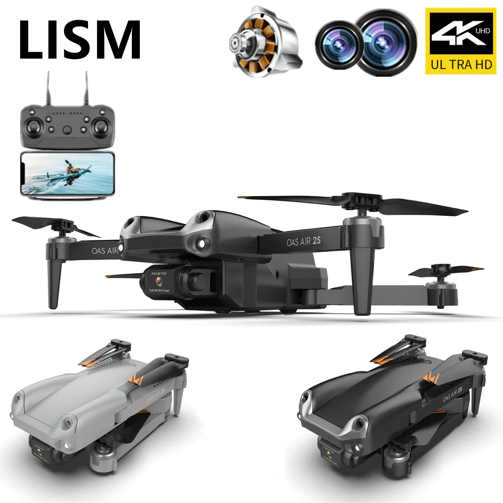 

Радиоуправляемый вертолет LISM Z608, Радиоуправляемый квадрокоптер с дистанционным управлением и двойной камерой 4K HD для аэрофотосъемки, скла...