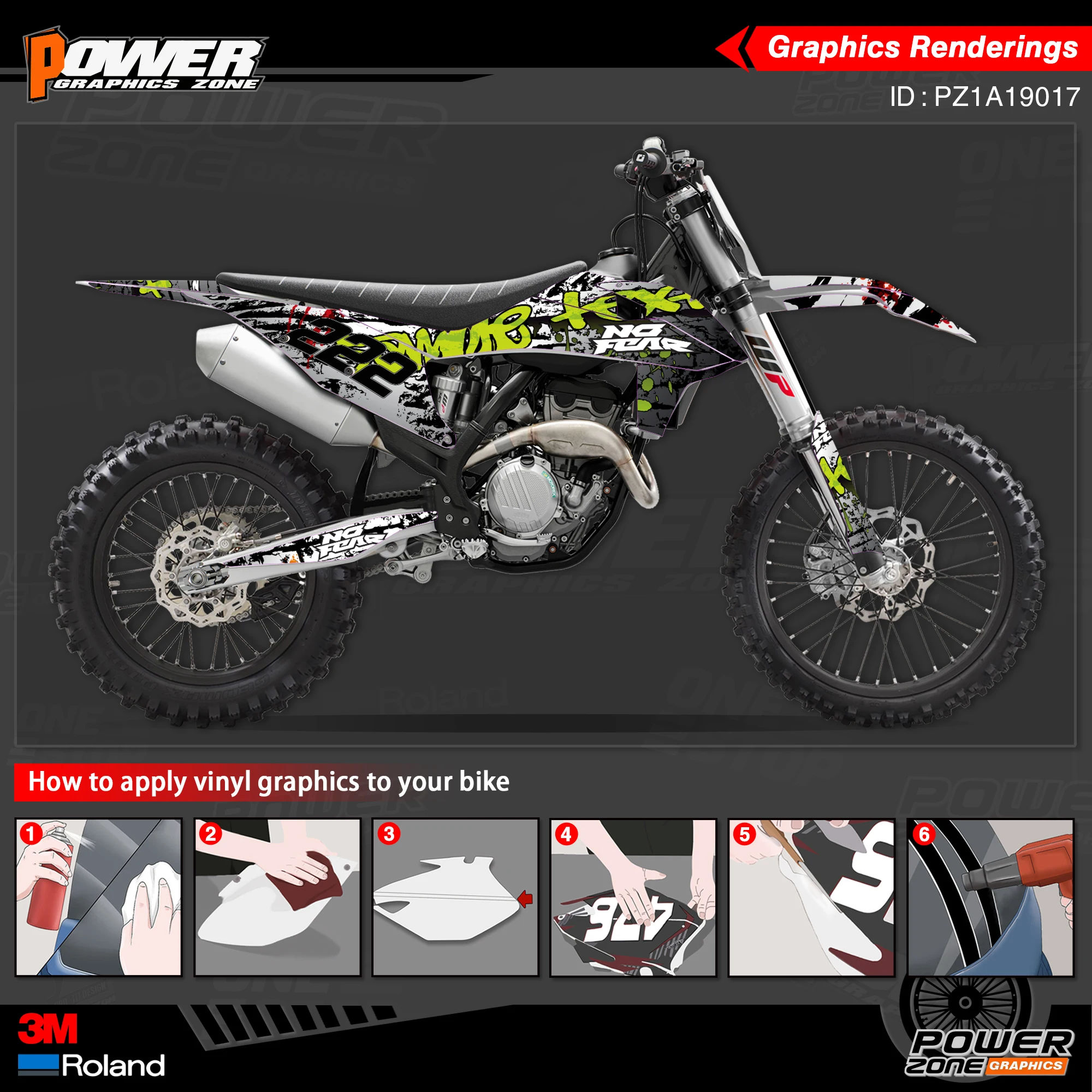 Персонализированные графические фоны PowerZone Team наклейки 3M Набор наклеек для KTM SX SXF