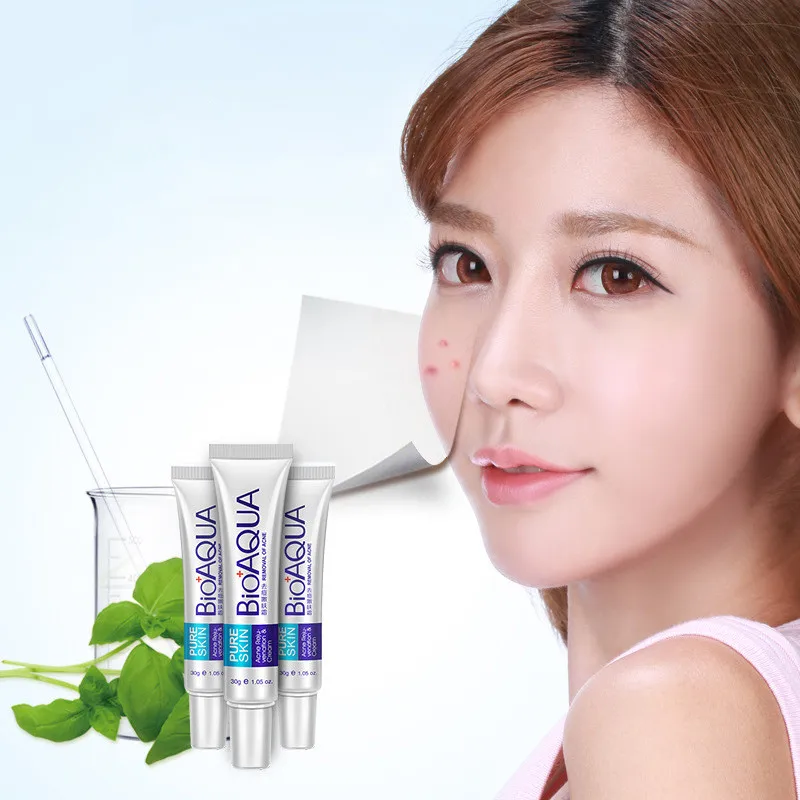 

BIOAQUA 3pcs Anti Acne Cream Oil Control Shrink Pores Nourish Skin Acne Scar Remove face cream 30g