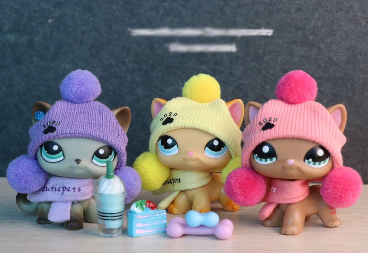 Магазин домашних животных короткая кошка 391 серые зеленые глаза сиамский № 58 с аксессуарами шляпы напитков