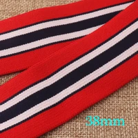 2 yards red white blue nylon elastic webbing ribbon strap band waistband sewing by the yard garment accessories