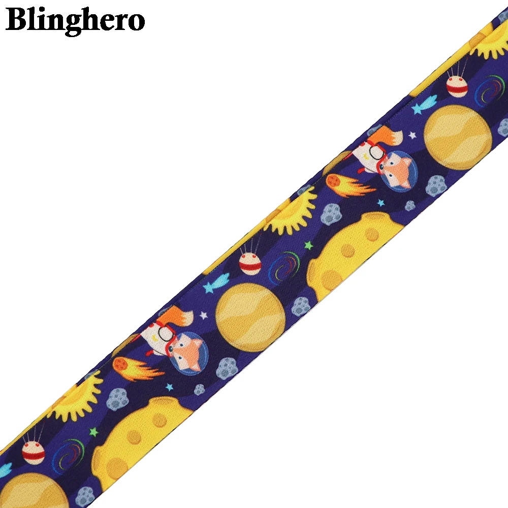 

CB569 Cute Space Astronaut Lanyard Keychain ID Card Passport Gym Cell Phone Hanging Rope Cute Animal Fox Lanyard