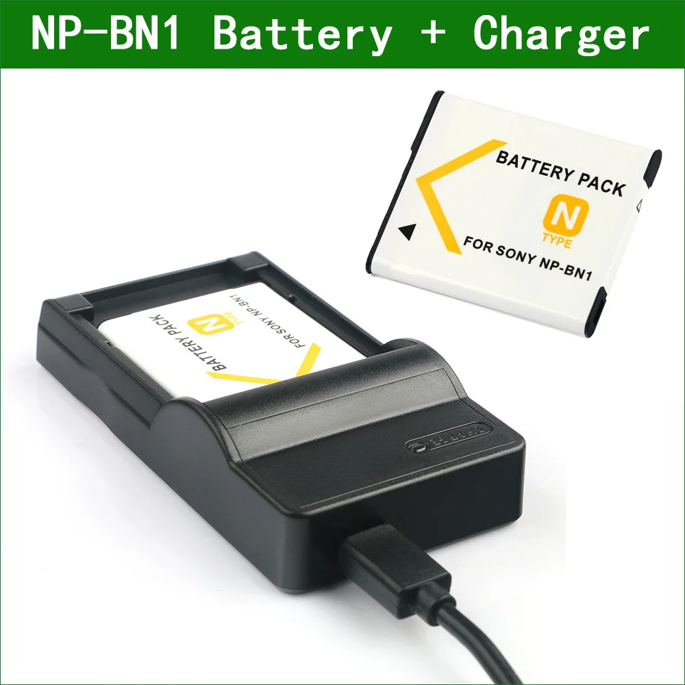 NP BN1 NPBN1 цифровой Камера Батарея + Зарядное устройство для Sony комплектующие